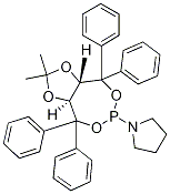 1-[(3aS,8aS)-tetrahydro-2,2-diMethyl-4,4,8,8-tetraphenyl-1,3-dioxolo[4,5-e][1,3,2]dioxaphosphepin-6-yl]-Pyrrolidine CAS#: 582298-51-9