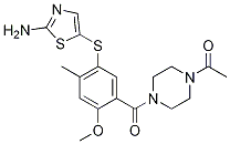 1-(4-(5-(2-aMinothiazol-5-ylthio)-2-Methoxy-4-Methylbenzoyl)piperazin-1-yl)ethanone CAS#: 439578-98-0