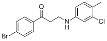 1-(4-BROMOPHENYL)-3-(3-CHLORO-4-METHYLANILINO)-1-PROPANONE CAS#: 477334-04-6