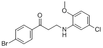 1-(4-BROMOPHENYL)-3-(5-CHLORO-2-METHOXYANILINO)-1-PROPANONE CAS#: 477320-59-5