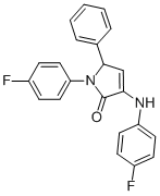 1-(4-FLUOROPHENYL)-3-[(4-FLUOROPHENYL)AMINO]-1,5-DIHYDRO-5-PHENYL-2H-PYRROL-2-ONE CAS#: 423724-83-8