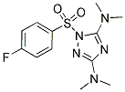 1-[(4-FLUOROPHENYL)SULFONYL]-N3,N3,N5,N5-TETRAMETHYL-1H-1,2,4-TRIAZOLE-3,5-DIAMINE CAS#: 478032-15-4