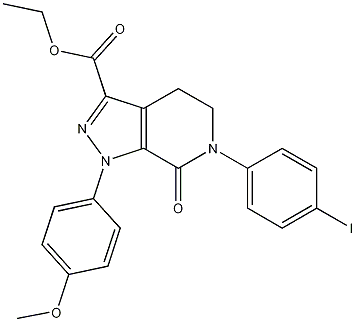 1-(4-Methoxyphenyl)-6-(4-iodophenyl)-7-oxo-4,5,6,7-tetrahydro-1H-pyrazolo[3,4-c]pyridine-3-carboxylic acid ethyl ester CAS#: 473927-64-9