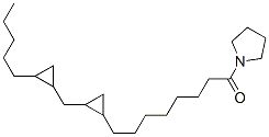 1-[8-[2-[(2-Pentylcyclopropyl)methyl]cyclopropyl]octanoyl]pyrrolidine CAS#: 56600-06-7