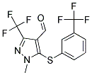 1-METHYL-3-(TRIFLUOROMETHYL)-5-([3-(TRIFLUOROMETHYL)PHENYL]SULFANYL)-1H-PYRAZOLE-4-CARBALDEHYDE CAS#: 400751-40-8