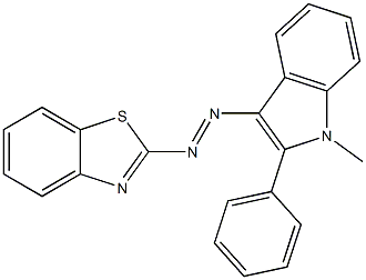 1-Methyl-2-phenyl-3-(benzothiazol-2-ylazo)-1H-indole CAS#: 55773-66-5