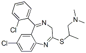 1-Propanamine, 2-7-chloro-5-(2-chlorophenyl)-3H-1,4-benzodiazepin-2-ylthio-N,N-dimethyl- CAS#: 57616-63-4