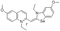 1-ethyl-2-[(3-ethyl-5-methoxy-3H-benzoselenazol-2-ylidene)methyl]-6-methoxyquinolinium iodide CAS#: 50378-83-1