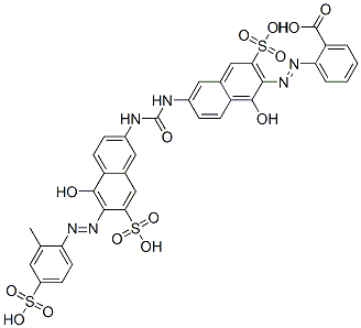 [[1-hydroxy-6-[[[[5-hydroxy-6-[(2-methyl-4-sulphophenyl)azo]-7-sulpho-2-naphthyl]amino]carbonyl]amino]-3-sulpho-2-naphthyl]azo]benzoic acid CAS#: 47897-90-5