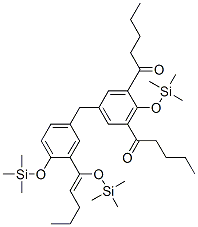 1,1'-[2-[(Trimethylsilyl)oxy]-5-[[4-[(trimethylsilyl)oxy]-3-[1-[(trimethylsilyl)oxy]-1-pentenyl]phenyl]methyl]-1,3-phenylene]bis(1-pentanone) CAS#: 55724-91-9