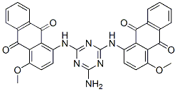 1,1'-[(6-Amino-1,3,5-triazine-2,4-diyl)diimino]bis[4-methoxy-9,10-anthraquinone] CAS#: 6370-82-7