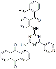 1,1'-[[6-(pyridin-4-yl)-1,3,5-triazine-2,4-diyl]diimino]bisanthraquinone CAS#: 53460-09-6