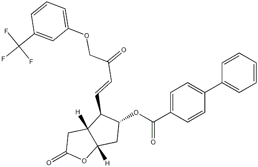 [1,1'-Biphenyl]-4-carboxylic acid (3aR,4R,5R,6aS)-hexahydro-2-oxo-4-[(1E)-3-oxo-4-[3-(trifluoromethyl)phenoxy]-1-buten-1-yl]-2H-cyclopenta[b]furan-5-yl ester CAS#: 54142-64-2