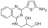 1,2-Propanediol, 3-((2-(5-amino-2-thienyl)-4-quinazolinyl)amino)- CAS#: 57584-57-3