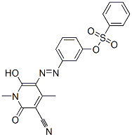 1,2-dihydro-6-hydroxy-1,4-dimethyl-2-oxo-5-[[3-[(phenylsulphonyl)oxy]phenyl]azo]nicotinonitrile CAS#: 59312-61-7