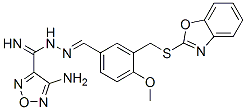 1,2,5-Oxadiazole-3-carboximidicacid,4-amino-,[[3-[(2-benzoxazolylthio)methyl]-4-methoxyphenyl]methylene]hydrazide(9CI) CAS#: 596832-28-9