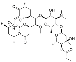 (12S,13S)-9-Deoxy-12,13-epoxy-12,13-dihydro-9-oxoleucomycin V 3-acetate 4''-propanoate CAS#: 58880-23-2