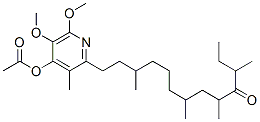 13-(4-Acetyloxy-5,6-dimethoxy-3-methyl-2-pyridyl)-3,5,7,11-tetramethyl-4-tridecanone CAS#: 5024-36-2