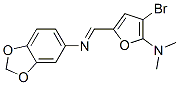 1,3-Benzodioxol-5-amine,  N-[[4-bromo-5-(dimethylamino)-2-furanyl]methylene]- CAS#: 471263-37-3
