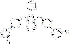 1,3-Bis[[4-(3-chlorophenyl)-1-piperazinyl]methyl]-2-phenylindolizine CAS#: 58892-63-0