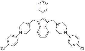 1,3-Bis[[4-(4-chlorophenyl)-1-piperazinyl]methyl]-2-phenylindolizine CAS#: 58892-64-1