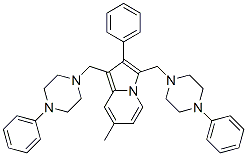 1,3-Bis[(4-phenyl-1-piperazinyl)methyl]-7-methyl-2-phenylindolizine CAS#: 58892-67-4