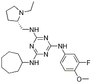 1,3,5-Triazine-2,4,6-triaMine, N-cycloheptyl-N'-[[(2S)-1-ethyl-2-pyrrolidinyl]Methyl]-N''-(3-fluoro-4-Meth oxyphenyl)- CAS#: 502767-55-7