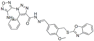 1H-1,2,3-Triazole-4-carboxylicacid,1-(4-amino-1,2,5-oxadiazol-3-yl)-5-phenyl-,[[3-[(2-benzoxazolylthio)methyl]-4-methoxyphenyl]methylene]hydrazide(9CI) CAS#: 596838-60-7