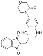 1H-ISOINDOLE-1,3(2H)-DIONE, 2-[(2R)-2-HYDROXY-3-[[4-(3-OXO-4-MORPHOLINYL)PHENYL]AMINO]PROPYL]- CAS#: 446292-07-5