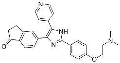 1H-Inden-1-one, 5-[2-[4-[2-(diMethylaMino)ethoxy]phenyl]-5-(4-pyridinyl)-1H-iMidazol-4-yl]-2,3-dihydro- CAS#: 405554-54-3