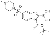 1H-Indole-1-carboxylic acid, 2-borono-5-[(4-methyl-1-piperazinyl)sulfonyl]-, 1-(1,1-dimethylethyl) ester CAS#: 519148-74-4