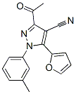 1H-Pyrazole-4-carbonitrile, 3-acetyl-5-(2-furanyl)-1-(3-methylphenyl)- CAS#: 487002-26-6