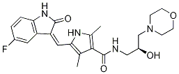 1H-Pyrrole-3-carboxaMide, 5-[(Z)-(5-fluoro-1,2-dihydro-2-oxo-3H-indol-3-ylidene)Methyl]-N-[(2S)-2-hydroxy-3-(4-Morpholinyl)propyl]-2,4-diMethyl- CAS#: 452105-23-6