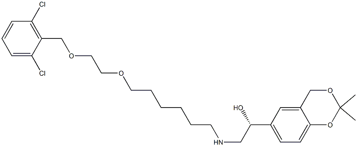 (1R)-2-[[6-[2-[(2,6-Dichlorobenzyl)oxy]ethoxy]hexyl]aMino]-1-(2,2-diMethyl-4H-1,3-benzodioxin-6-yl)ethanol CAS#: 503068-37-9