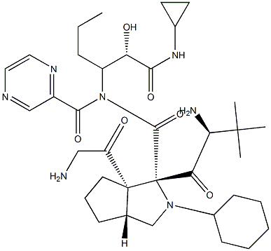(1S,3aR,6aS)-(2S)-2-Cyclohexyl-N-(2-pyrazinylcarbonyl)glycyl-3-methyl-L-valyl-N-[(1S)-1-[2-(cyclopropylamino)-1-hydroxy-2-oxoethyl]butyl]octahydrocyclopenta[c]pyrrole-1-carboxamide CAS#: 402959-36-8