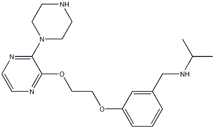 2-(1-Piperazinyl)-3-[2-[3-[(isopropylamino)methyl]phenoxy]ethoxy]pyrazine CAS#: 428816-13-1