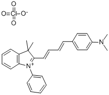 2-((1E,3E)-4-[4-(DIMETHYLAMINO)PHENYL]-1,3-BUTADIENYL)-3,3-DIMETHYL-1-PHENYL-3H-INDOLIUM PERCHLORATE CAS#: 43217-07-8