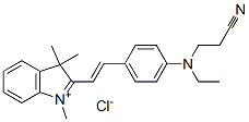 2-[2-[4-[(2-cyanoethyl)ethylamino]phenyl]vinyl]-1,3,3-trimethyl-3H-indolium chloride CAS#: 54060-94-5