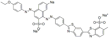 2-[2-[4-[[4-[(4-Ethoxyphenyl)azo]-7-sodiosulfo-1-naphthalenyl]azo]phenyl]benzothiazol-6-yl]-6-methylbenzothiazole-7-sulfonic acid sodium salt CAS#: 6406-35-5