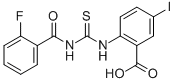 2-[[[(2-FLUOROBENZOYL)AMINO]THIOXOMETHYL]AMINO]-5-IODO-BENZOIC ACID CAS#: 531542-77-5