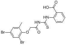 2-[[[[(2,4-DIBROMO-6-METHYLPHENOXY)ACETYL]AMINO]THIOXOMETHYL]AMINO]-BENZOIC ACID CAS#: 461427-25-8