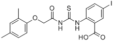 2-[[[[(2,4-DIMETHYLPHENOXY)ACETYL]AMINO]THIOXOMETHYL]AMINO]-5-IODO-BENZOIC ACID CAS#: 532955-43-4