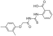 2-[[[[(2,4-DIMETHYLPHENOXY)ACETYL]AMINO]THIOXOMETHYL]AMINO]-BENZOIC ACID CAS#: 461401-62-7