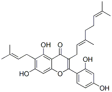 2-(2,4-Dihydroxyphenyl)-3-(3,7-dimethyl-2,6-octadienyl)-5,7-dihydroxy-6-(3-methyl-2-butenyl)-4H-1-benzopyran-4-one CAS#: 54835-67-5