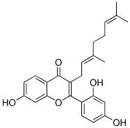 2-(2,4-Dihydroxyphenyl)-3-(3,7-dimethyl-2,6-octadienyl)-7-hydroxy-4H-1-benzopyran-4-one CAS#: 54510-13-3