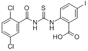 2-[[[(2,5-DICHLOROBENZOYL)AMINO]THIOXOMETHYL]AMINO]-5-IODO-BENZOIC ACID CAS#: 532431-04-2