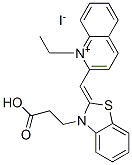 2-[[3-(2-carboxyethyl)-3H-benzothiazol-2-ylidene]methyl]-1-ethylquinolinium iodide CAS#: 50378-82-0