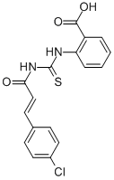 2-[[[[3-(4-CHLOROPHENYL)-1-OXO-2-PROPENYL]AMINO]THIOXOMETHYL]AMINO]-BENZOIC ACID CAS#: 433941-98-1