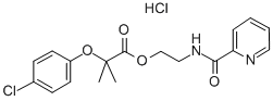 2-[(3-pyridylcarbonyl)amino]ethyl 2-(4-chlorophenoxy)-2-methylpropionate hydrochloride CAS#: 56775-92-9