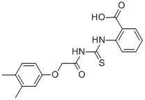 2-[[[[(3,4-DIMETHYLPHENOXY)ACETYL]AMINO]THIOXOMETHYL]AMINO]-BENZOIC ACID CAS#: 461396-70-3
